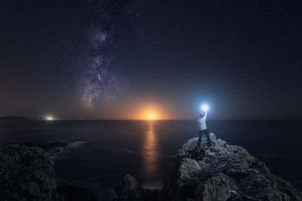 Photograph Carlos F Turienzo Moonset on One Eyeland