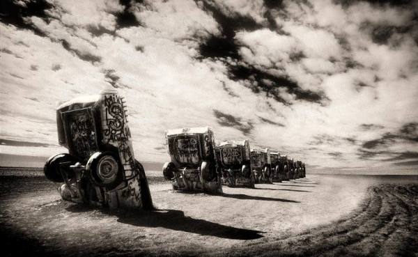 Photograph Greg Whitaker Cadillac Ranch on One Eyeland