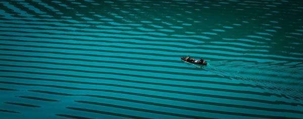 Photograph Patrick Bennett Paddling Diablo Lake on One Eyeland
