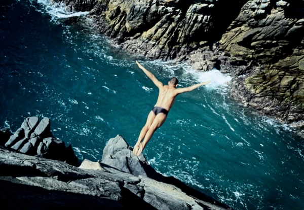 Photograph Simon Stock Cliff Diver 1 on One Eyeland