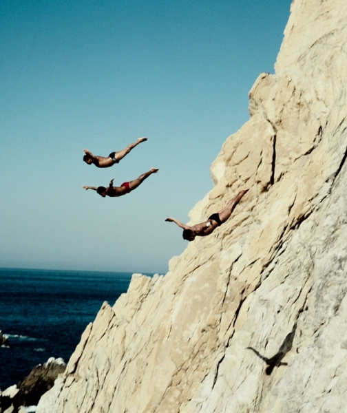 Photograph Simon Stock Cliff Divers 2 on One Eyeland