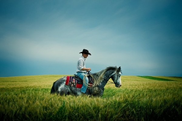 Photograph Christopher Wilson Cowboy On Horse on One Eyeland