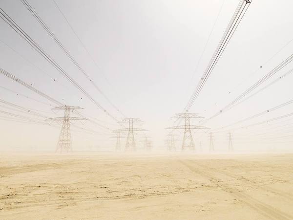 Photograph Carl Lyttle Dsert Powerlines on One Eyeland