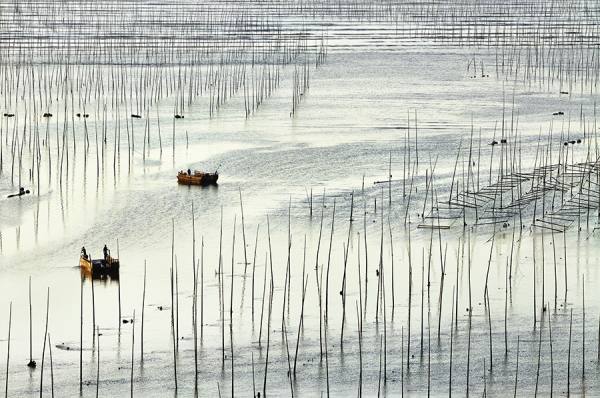 Photograph Thierry Bornier Fisher Men on One Eyeland
