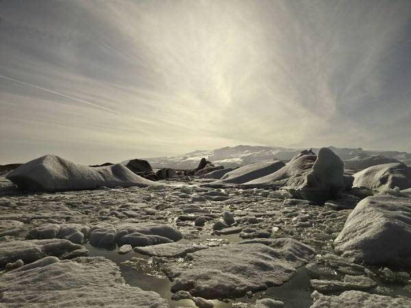 Photograph Carl Lyttle Ice Lagoon on One Eyeland