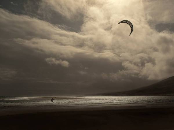 Photograph Carl Lyttle Kite Surfer on One Eyeland