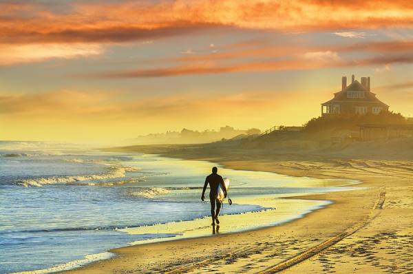 Photograph Mitchell Funk Lone Surfer on One Eyeland