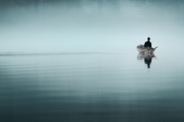 Photograph Mikko Lagerstedt Lonely Fisher on One Eyeland