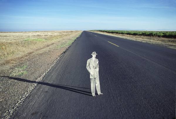 Photograph Robert Funk Man On Road Spain on One Eyeland