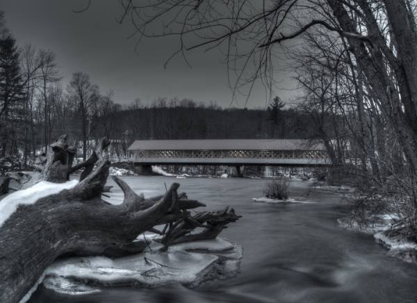 Photograph Brian Coughlin Old Covered Bridge on One Eyeland