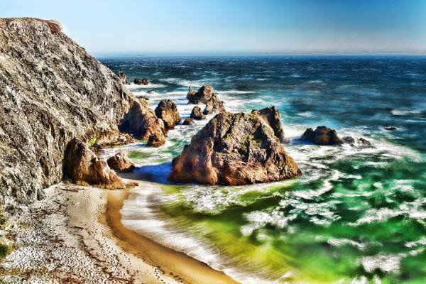Photograph John Early Point Reyes Surf Surge on One Eyeland