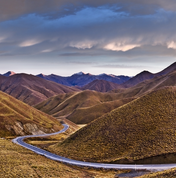 Photograph John Doogan Road Through Lindis Pass New Zealand on One Eyeland