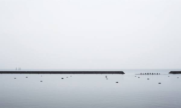Photograph Ian Pool Rowers on One Eyeland