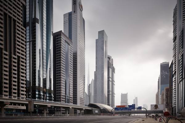 Photograph Rudi Sebastian Sheik Zayid Road Dubai Before The Thunderstorm on One Eyeland
