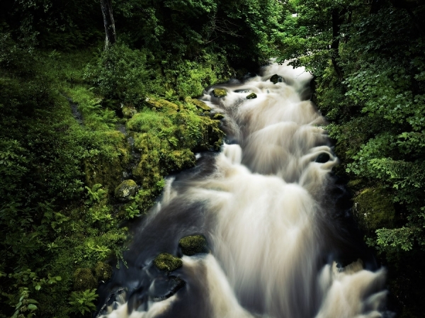 Photograph Julian Calverley Snowdonia Waterfall on One Eyeland