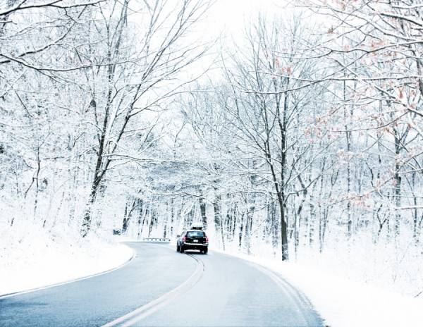 Photograph Matt Kalinowski Volvo Winter Road on One Eyeland
