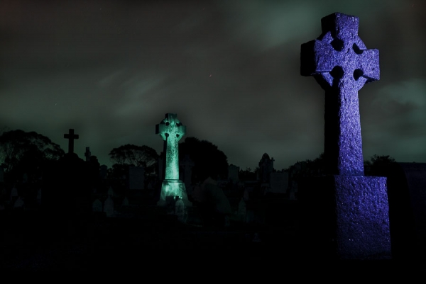 Photograph Pierre Prins Grave By Night on One Eyeland
