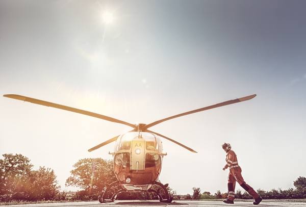 Photograph Nigel Harniman Air Ambulance on One Eyeland
