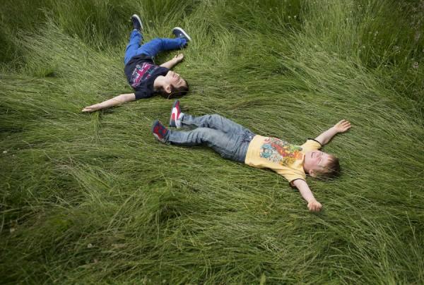 Photograph Thomas Chadwick Boys In Grass on One Eyeland