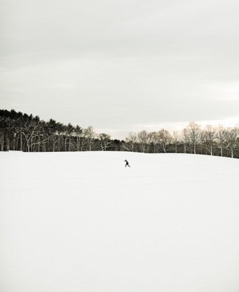 Photograph Matt Kalinowski Cross Country Skiing on One Eyeland
