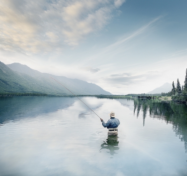 Photograph Simon Stock Fishing Yukon on One Eyeland