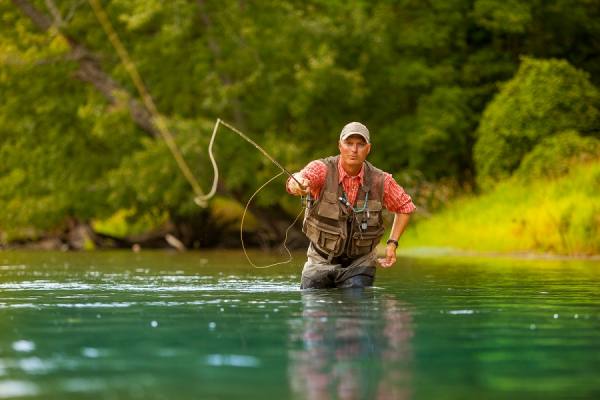 Photograph Rick Peterson Fly Fisherman on One Eyeland