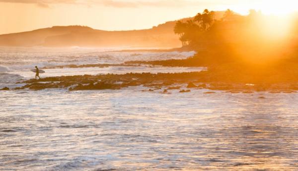 Photograph Laura Barisonzi Kauai Surfer on One Eyeland