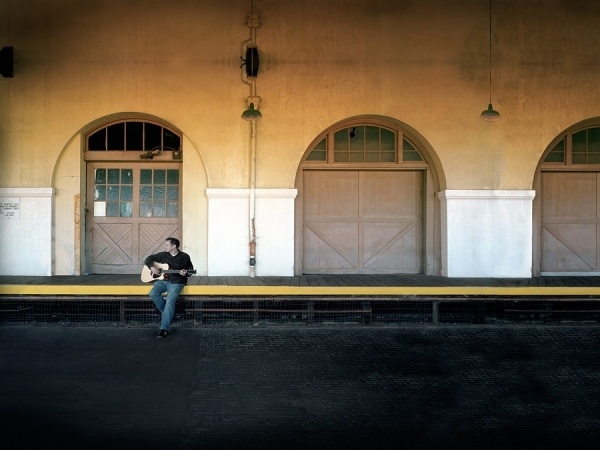 Photograph Dana Neibert Loading Dock Guitar on One Eyeland