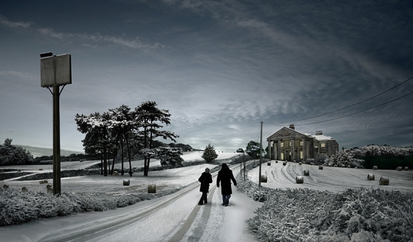 Photograph J P Mountford Snow Walk on One Eyeland