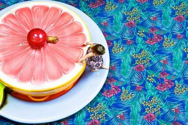 Photograph Cheryl Maeder Toddler On Grapefruit on One Eyeland