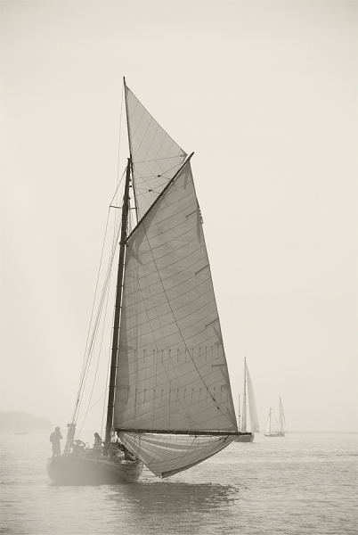 Photograph Ann Cutting Water Sail on One Eyeland