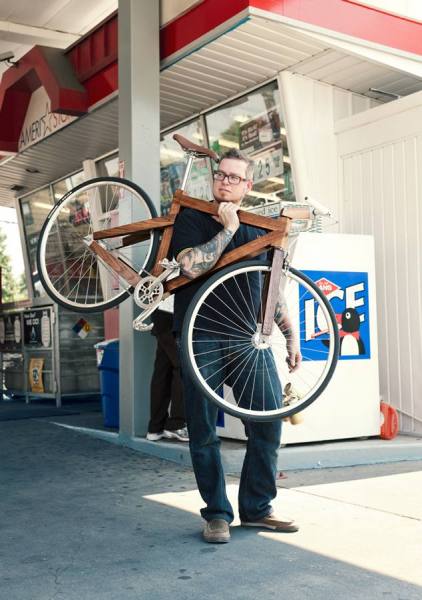 Photograph Saverio Truglia Wooden Bike on One Eyeland
