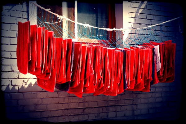 Photograph Denise Chan Towels In Red on One Eyeland