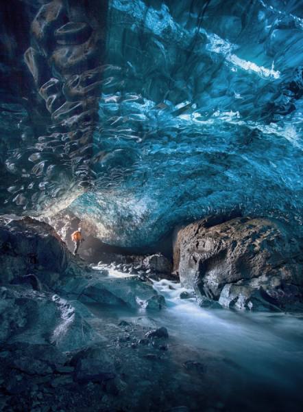 Photograph Peter Svoboda In The Ice Cave on One Eyeland
