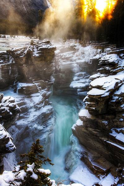 Photograph Larry Hamill Athabasca Falls on One Eyeland