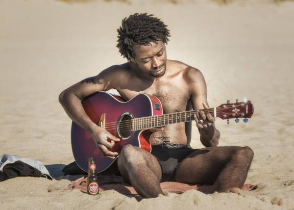 Photograph Ben Welsh Man And His Guitar on One Eyeland