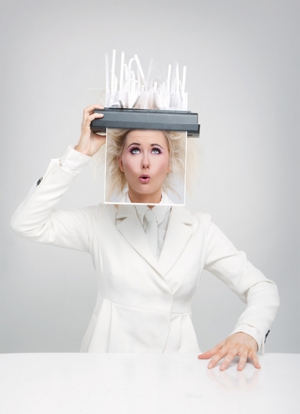 Photograph Piotr Stryjewski Desperate Businesswoman on One Eyeland