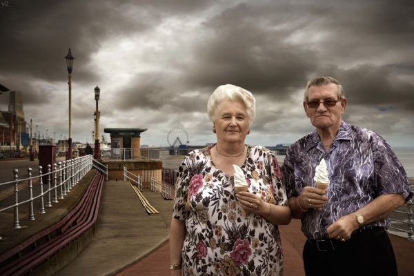 Photograph George Simhoni Ice Cream Couple on One Eyeland