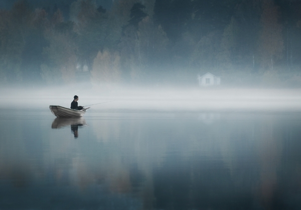 Photograph Mikko Lagerstedt Lonely Fisher on One Eyeland