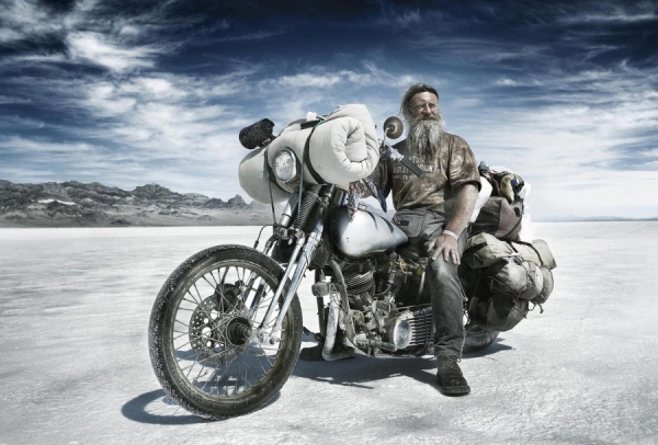 Photograph Nigel Harniman Motorcycle Man on One Eyeland