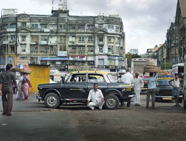 Photograph Markku Lahdesmaki Mumbai Taxi Company Number 45 on One Eyeland