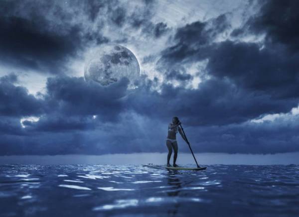 Photograph Ben Welsh Paddle Surf At Midnight on One Eyeland