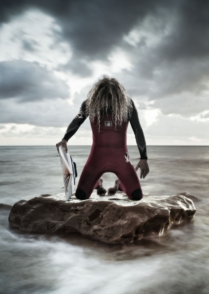 Photograph Ben Welsh Surfer On A Rock on One Eyeland