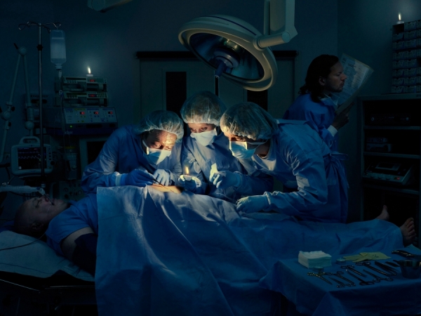 Photograph Arthur Mebius Surgery on One Eyeland