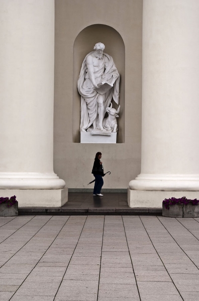 Photograph Eugenia Kyriakopoulou Statue Watching Her on One Eyeland