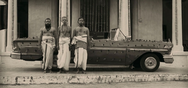 Photograph K Sharad Haksar Wedding Car Priest on One Eyeland