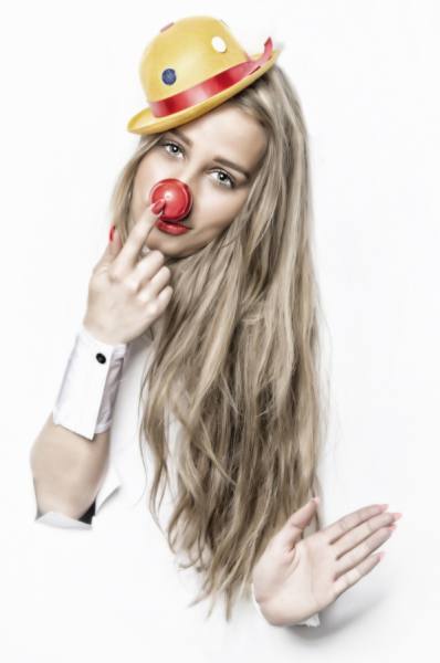 Photograph Carola Kayen Mouthaan Clown on One Eyeland