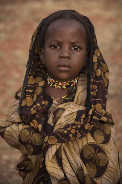 Photograph Nancy Ney Girl With Necklace And Wrap on One Eyeland