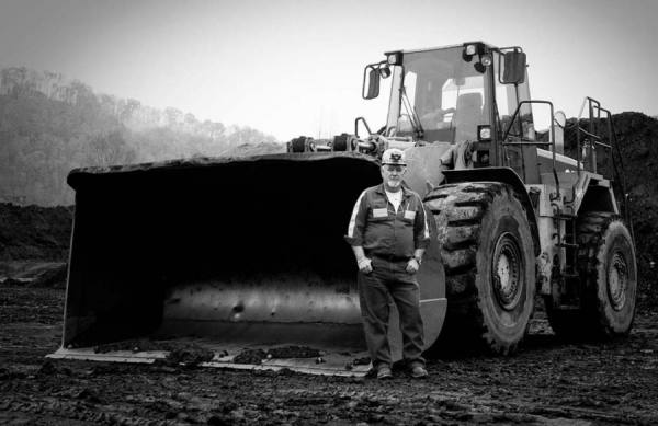 Photograph Robb Scharetg Alpha Surface Miner With His Caterpillar 998h on One Eyeland