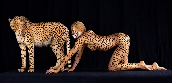 Photograph Lennette Newell Ani Human Cheetah 327 on One Eyeland